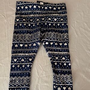 Jumping Beans Navy and White Patterned Leggings